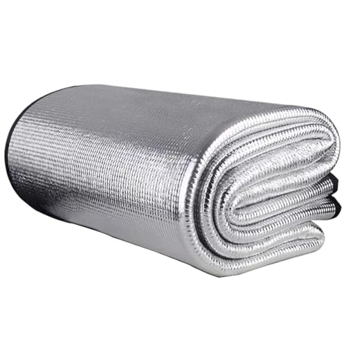 Pfjsseey Picknickdecke Faltbare isolierte Campingdecke Dampproof wasserdichte tragbare doppelseitige Aluminiumfolie Outdoor für Beach Park, 78.7x35.4x0.2in Picknick von Pfjsseey