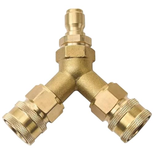 Wasserlinie Splitter 3/8 Y-förmiges Propan Quick Connect Splitter Gas Schnellanschluss Messing Drei-Wege-Split-Gelenk von Pfjsseey