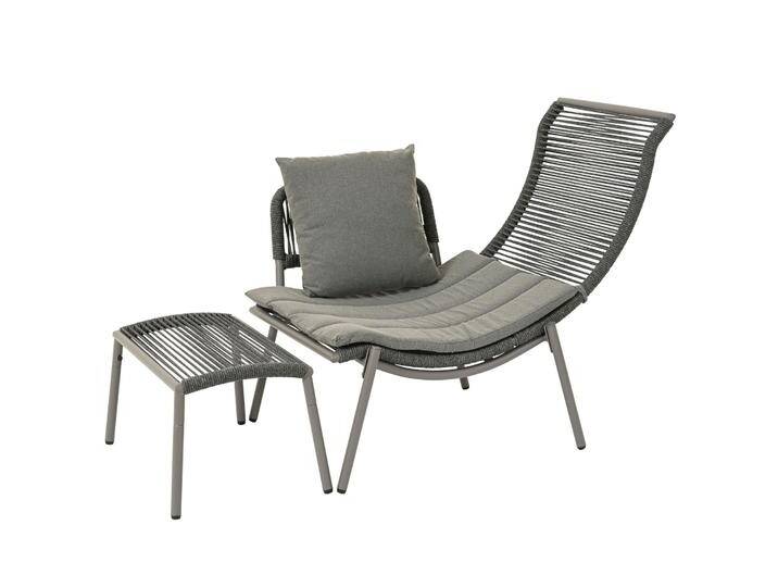 Liegenset Kauai 2tlg., inkl. Fußhocker und Kissen, grau Liegenset Kauai 2tlg., inkl. Fußhocker und Kissen, grau von Pflanzen Kölle