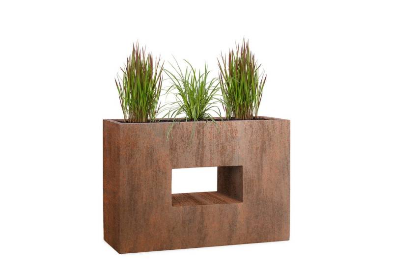 Pflanzwerk® Hochbeet Pflanzkübel VISTA Premium Blumenkübel aus Fiberglas mit Lotus-Effekt, Fiberglas - Handgefertigt - Rechteckig - Frostbeständig von Pflanzwerk®