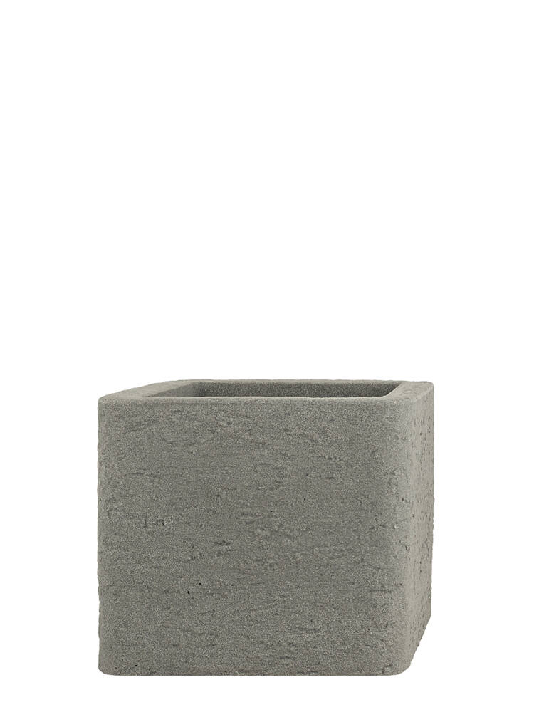 Kunststoff Pflanzkübel CUBE in Lava Grau - 27cm x 30cm x 30cm von Pflanzwerk