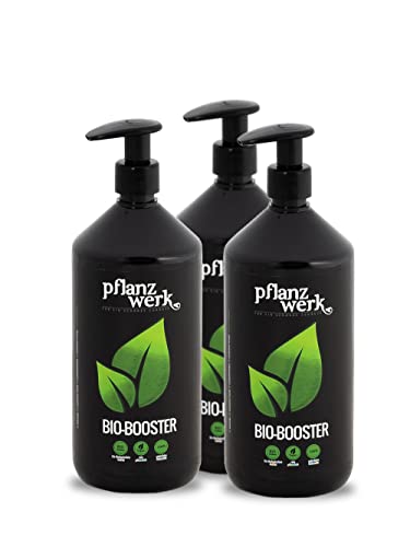 PFLANZWERK® Pflanzendünger BIO-BOOSTER - 100% Biologisch - 100% Vegan - NK-Flüssigdünger 3l *Langzeitwirkung* *Perfekter Grünpflanzen, Obst und Gemüse Bio-Dünger* *Premium Markenqualität* von Pflanzwerk