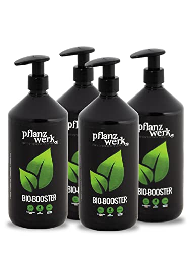 PFLANZWERK® Pflanzendünger BIO-BOOSTER - 100% Biologisch - 100% Vegan - NK-Flüssigdünger 4l *Langzeitwirkung* *Perfekter Grünpflanzen, Obst und Gemüse Bio-Dünger* *Premium Markenqualität* von Pflanzwerk