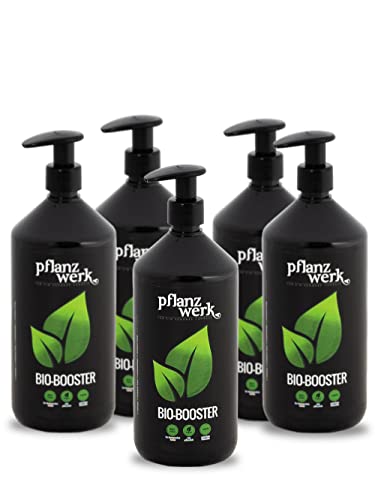 PFLANZWERK® Pflanzendünger BIO-BOOSTER - 100% Biologisch - 100% Vegan - NK-Flüssigdünger 5l *Langzeitwirkung* *Perfekter Grünpflanzen, Obst und Gemüse Bio-Dünger* *Premium Markenqualität* von Pflanzwerk