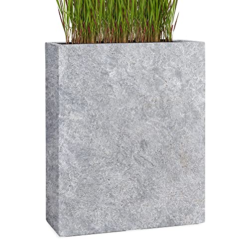 Pflanzwerk® Pflanzkübel Divider Lava Hellgrau 72x60x25cm Blumentopf *Frostbeständige Blumenkübel* *UV-Schutz* *Premium Pflanzenkübel Qualität* von Pflanzwerk