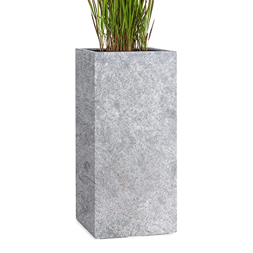 Pflanzwerk® Pflanzkübel Tower Lava Hellgrau 70x33x33cm Blumentopf *Frostbeständige Blumenkübel* *UV-Schutz* *Premium Pflanzenkübel Qualität* von Pflanzwerk