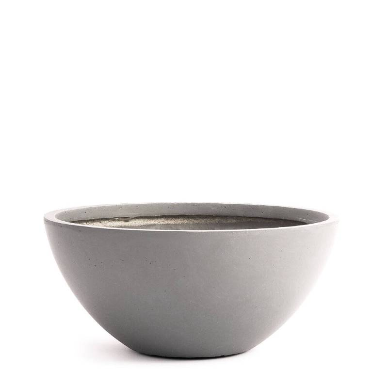 Pflanzkübel BOWL in Grau - Ø 55cm x 24cm von Pflanzwerk