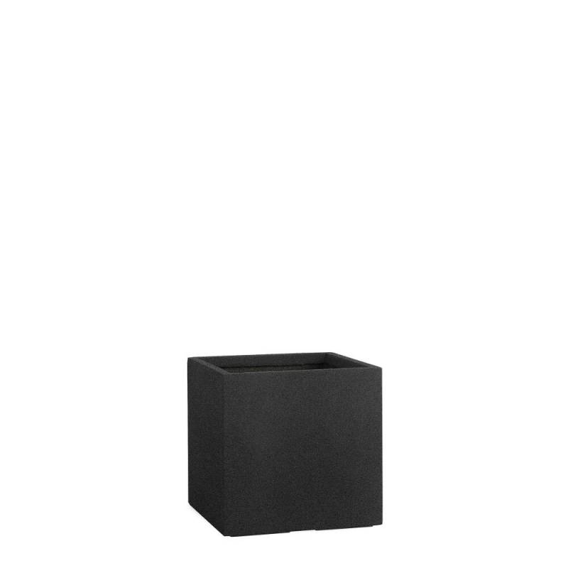 Pflanzkübel CUBE in Granit Anthra - 23cm x 23cm x 23cm von Pflanzwerk