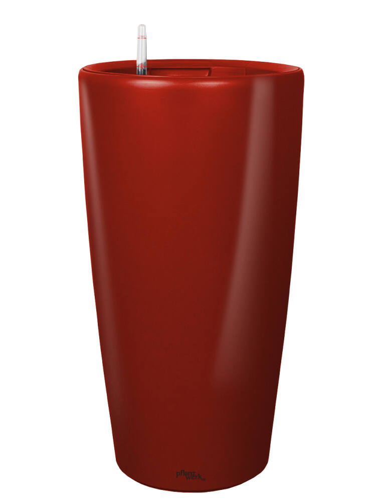 Pflanzkübel PIPE - Shiny Rot - 78cm x Ø 40cm von Pflanzwerk