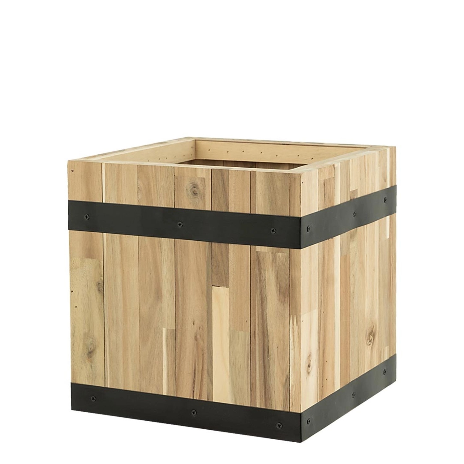 Pflanzwerk® Pflanzkübel Cube - Akazien Holz - 36 cm x 35 cm x 35 cm von Pflanzwerk