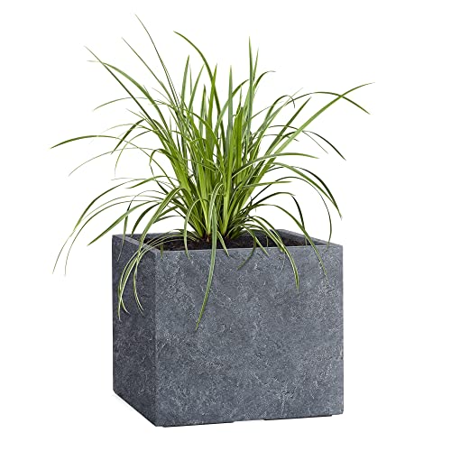 Pflanzwerk® Pflanzkübel Cube Lava Anthrazit 28x28x28cm Blumentopf *Frostbeständig* *UV-Schutz* *Qualitätsware* von Pflanzwerk