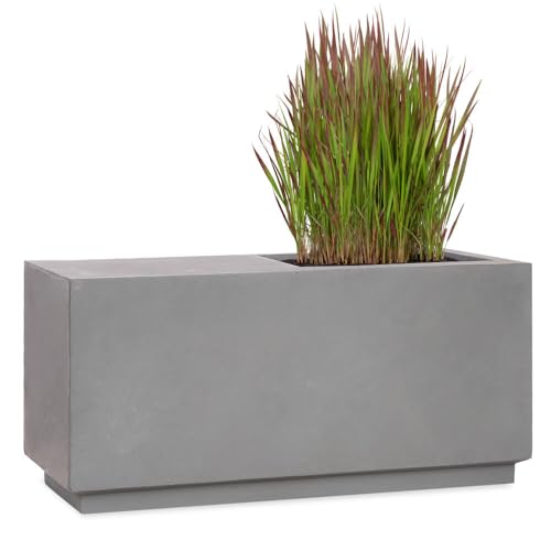 Pflanzwerk® Pflanzkübel Gartenbank Relax 35x95x35cm Grau * Frostbeständige Sitzbank * * Deutsche Premiumqualität * * Lotus-Effekt Imprägnierung * von Pflanzwerk