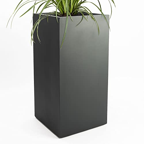 Pflanzwerk® Pflanzkübel Tower Anthrazit 50x23x23cm *Frostbeständiger Blumenkübel* *UV-Schutz* *Qualitätsware* von Pflanzwerk