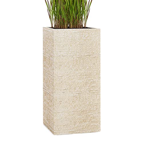 Pflanzwerk® Pflanzkübel Tower Antik Sand 70x33x33cm *Frostbeständiger Blumenkübel* *UV-Schutz* *Qualitätsware* von Pflanzwerk