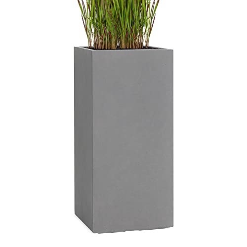 Pflanzwerk® Pflanzkübel Tower Grau 50x23x23cm *Frostbeständiger Blumenkübel* *UV-Schutz* *Qualitätsware* von Pflanzwerk