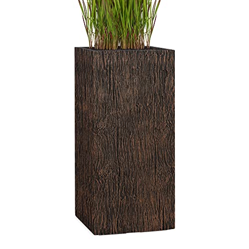 Pflanzwerk® Pflanzkübel Tower Wood Braun 60x28x28cm *Frostbeständig* *UV-Schutz* *Qualitätsware* von Pflanzwerk