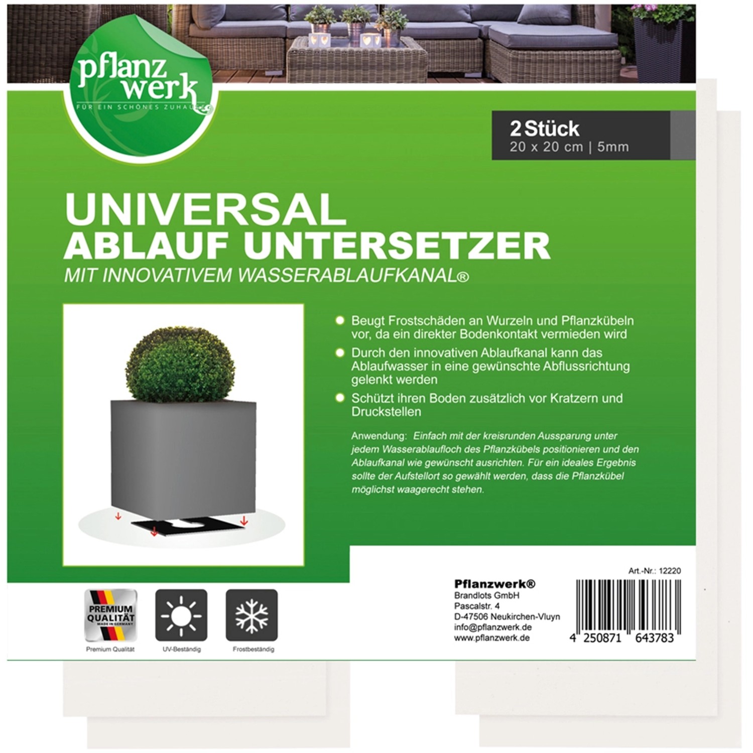 Pflanzwerk® Pflanzkübel Untersetzer 2er-Set von Pflanzwerk