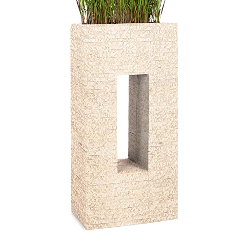 Pflanzwerk® Pflanzkübel Vista Antik Sand 92x45x27cm *Frostbeständiger Blumenkübel* *UV-Schutz* *Qualitätsware* von Pflanzwerk