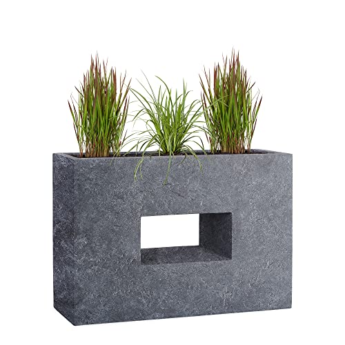 Pflanzwerk® Pflanzkübel Vista Lava Anthrazit 52x75x27cm Blumentopf *Frostbeständiger Blumenkübel* *UV-Schutz* *Qualitätsware* von Pflanzwerk