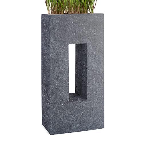 Pflanzwerk® Pflanzkübel Vista Lava Anthrazit 92x45x27cm Blumentopf *Frostbeständiger Blumenkübel* *UV-Schutz* *Qualitätsware* von Pflanzwerk