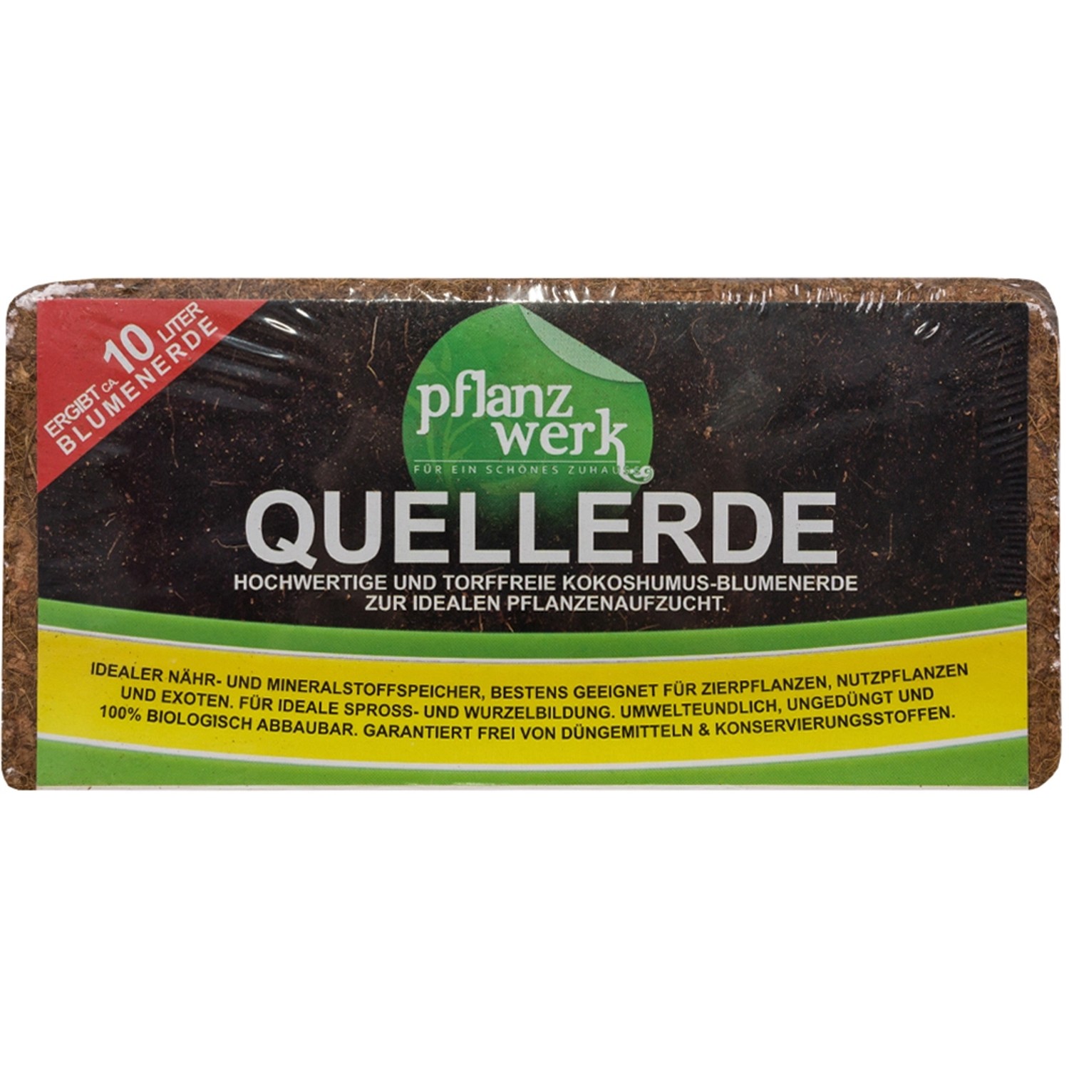 Pflanzwerk® Premium Quellerde 8 x 650 g ergibt ca. 80 l Blumenerde von Pflanzwerk