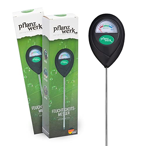 Pflanzwerk Pflanzkübel Bodentester PREMIUM FEUCHTIGKEITSMESSER 2er Set *Keine Batterien* *2 JAHRE GARANTIE* *Indoor & Outdoor Hydrometer* von Pflanzwerk