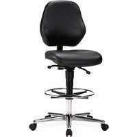 bimos Arbeitsdrehstuhl Smart mit Sitz-Stop-Rollen, Kunstleder, Sitzhöhe 660-910 mm, Fußring, schwarz bimos Arbeitsdrehstuhl Smart mit Sitz-Stop-Rollen, Kunstleder, Sitzhöhe 660-910 mm, Fußring, schwarz von bimos