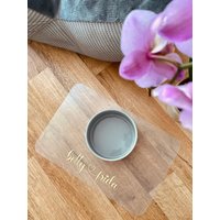 Personalisierte Napfunterlage Für Hunde Und Katzen, Mit Name, Futternapfuntersetzer, Personalisiert, Platzset, Napfmatte von Pfoetchendame