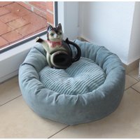 Katzenkorb, Hundekorb, Katzen - Oder Hundebett, Katzenkörbchen, Runder Korb, Nestchen, Kissen, Donut, Aus Robustem Möbelstoff, Geschenkidee von Pfoetchenstube