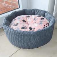 Katzenkorb, Hundekorb, Katzen - Oder Hundebett, Katzenkörbchen, Runder Korb, Nestchen, Kissen, Donut, Aus Robustem Möbelstoff, Geschenkidee von Pfoetchenstube