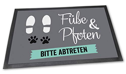Fußmatte mit lustigem Spruch - Füße und Pfoten - Witziger Fußabtreter - Geschenk für Tierfreunde - 75 x 50 cm Fußmatte mit lustigem Spruch - Füße und Pfoten - Witziger Fußabtreter - Geschenk für Tierfreunde - 75 x 50 cm von PfotenSchild