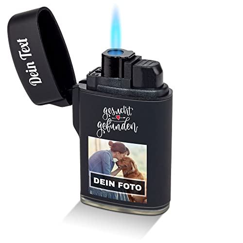Feuerzeug - Gesucht-Gefunden - selbst gestalten - mit Hunde- oder Katzen-Foto und Namen - Foto-Geschenk - Sturmfeuerzeug, Flüssiggas nachfüllbar I Geschenk personalisiert Feuerzeug - Gesucht-Gefunden - selbst gestalten - mit Hunde- oder Katzen-Foto und Namen - Foto-Geschenk - Sturmfeuerzeug, Flüssiggas nachfüllbar I Geschenk personalisiert von PfotenSchild