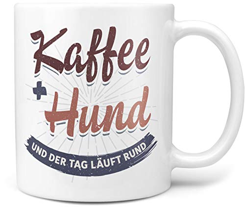 Tasse mit lustigem Spruch - Kaffee & Hund - Persönliche Geschenkidee zu jedem Anlass- Statement-Tasse für Hundehalter von PfotenSchild