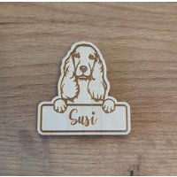 Cocker Spaniel, Personalisiert, Hund Kühlschrank Magnet, Geschenke Für Frauchen & Herrchen, Magnetpins Magnettafel von Pfotenschluessel