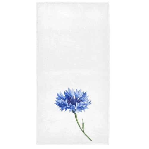 Blau Flackernde Blumen Handtücher 40,6 x 76,2 cm Modernes Muster Badetuch weich saugfähig kleines Badetuch Küche Geschirr Gästehandtuch Zuhause Badezimmer Dekorationen von Pfrewn