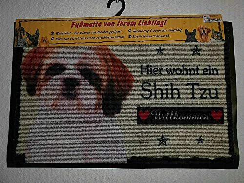 Pfronten Fußmatte Shih Tzu (43), Fußabtreter, Türvorleger, Türmatte wetterfest, Hund von Pfronten