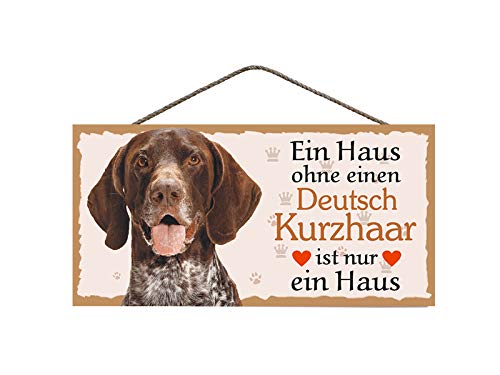 Pfronten Türschild Deutsch Kurzhaar (80) aus Holz Schild Hund deutsche Herstellung von Pfronten