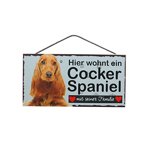 Türschild Cocker Spaniel (16) aus Holz Schild Hund deutsche Herstellung von Pfrontenschmuck