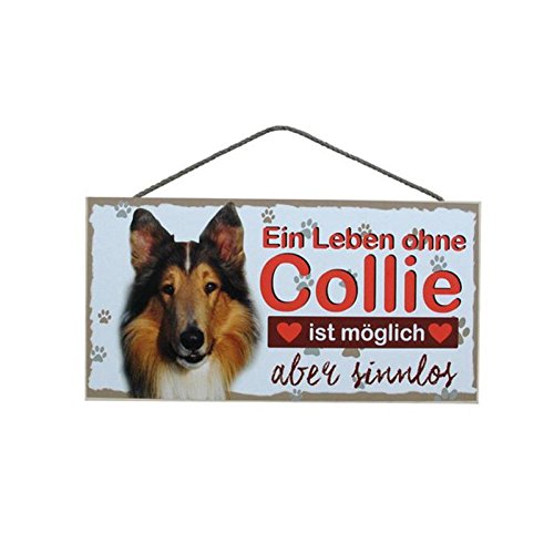 Türschild Collie (17) aus Holz Schild Hund deutsche Herstellung von Pfrontenschmuck
