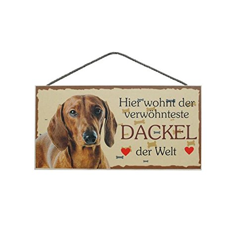 Türschild Dackel (18) aus Holz Schild Hund deutsche Herstellung von Pfrontenschmuck