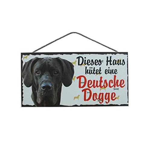 Türschild Deutsche Dogge (20) aus Holz Schild Hund deutsche Herstellung von Pfrontenschmuck