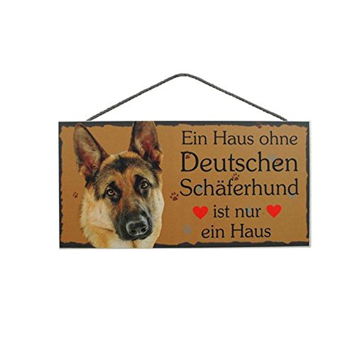 Türschild Deutscher Schäferhund (22) aus Holz Schild Hund deutsche Herstellung von Pfrontenschmuck