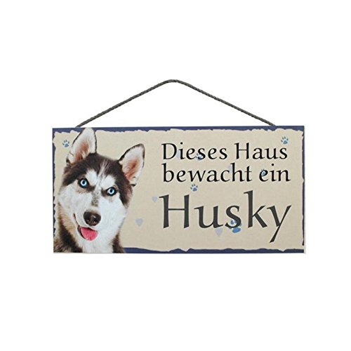 Türschild Husky (29) aus Holz Schild Hund deutsche Herstellung von Pfrontenschmuck