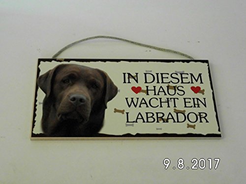 Türschild Labrador (38) aus Holz Schild Hund deutsche Herstellung von Pfrontenschmuck