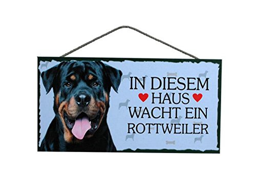 Türschild Rottweiler (54) aus Holz Schild Hund deutsche Herstellung von Pfrontenschmuck