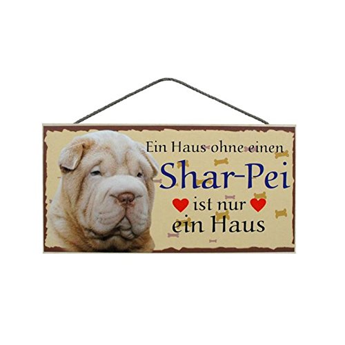Türschild Shar-Pei (55) aus Holz Schild Hund deutsche Herstellung von Pfrontenschmuck