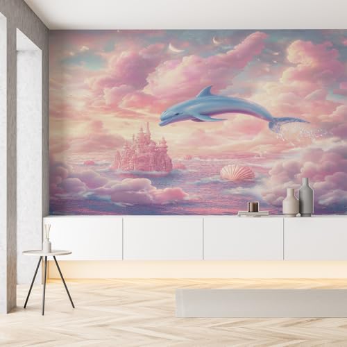 Delphin Muscheln Schloss Wolke Fototapete Tapete Märchen Meereslebewesen Selbstklebende Tapeten 150x105cm 3D Wandtapete Panorama Wallpaper Wanddeko Wohnzimmer Kinderzimmer Dekoration Delphin Muscheln Schloss Wolke Fototapete Tapete Märchen Meereslebewesen Selbstklebende Tapeten 150x105cm 3D Wandtapete Panorama Wallpaper Wanddeko Wohnzimmer Kinderzimmer Dekoration von Pggong