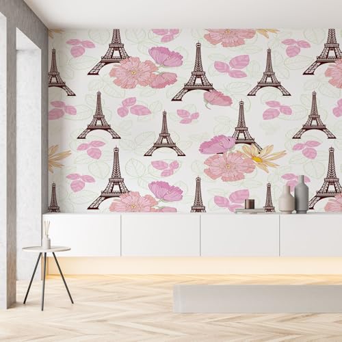 Eiffelturm Paris Thema Wahrzeichen Seide Tapete Kinderzimmer Blumen Blatter Romantisch Floral Fototapete 3D 250x175 cm Tapeten Selbstklebende Wandtapete Panorama Wanddeko Wohnzimmer Schlafzimmer Eiffelturm Paris Thema Wahrzeichen Seide Tapete Kinderzimmer Blumen Blatter Romantisch Floral Fototapete 3D 250x175 cm Tapeten Selbstklebende Wandtapete Panorama Wanddeko Wohnzimmer Schlafzimmer von Pggong