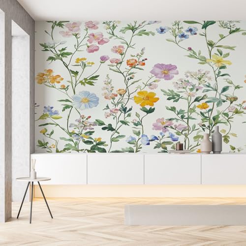 Frühling Wildblumen Blütenblatt Fototapete 3D Effekt Bauernhaus Bunt Floral Pflanze Wandtapete Selbstklebende Tapeten 300x210 cm Wandtapete Tapete Wohnzimmer Panorama Wanddeko Kinderzimmer Frühling Wildblumen Blütenblatt Fototapete 3D Effekt Bauernhaus Bunt Floral Pflanze Wandtapete Selbstklebende Tapeten 300x210 cm Wandtapete Tapete Wohnzimmer Panorama Wanddeko Kinderzimmer von Pggong