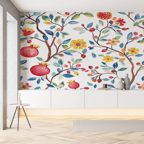 Granatapfel Blumen Blumenzweige Seide Tapete 350x256 cm Aquarell Floral Pflanze Fototapete Tapeten 3D Effekt Wandtapete Selbstklebende Panorama Wandbilder Wohnzimmer Schlafzimmer Dekoration Granatapfel Blumen Blumenzweige Seide Tapete 350x256 cm Aquarell Floral Pflanze Fototapete Tapeten 3D Effekt Wandtapete Selbstklebende Panorama Wandbilder Wohnzimmer Schlafzimmer Dekoration von Pggong